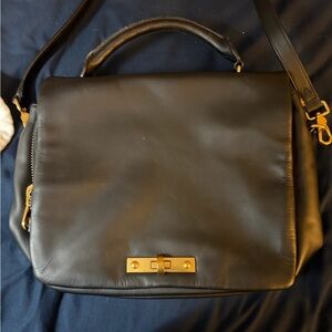 Marc by Marc Jacobs cross body satchel with top handle.